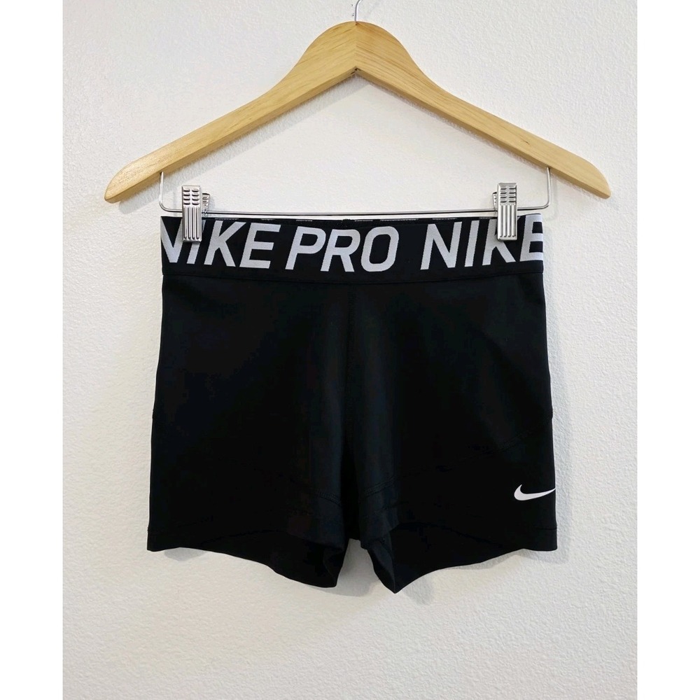 Nike Pro Dri‎ Fit Fitted Shorts Women's Size Medium 3" Inseam Black